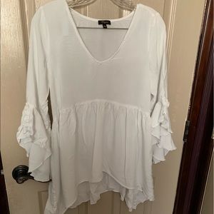 Flowy bell sleeve tunic.